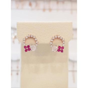 볼라레  세이브존03 40대여자생일선물 루비 꽃 포인트 큐빅 은침 귀걸이 spe891 S10369801