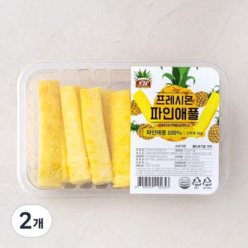 프레시몬 컷팅 파인애플 스틱 1kg