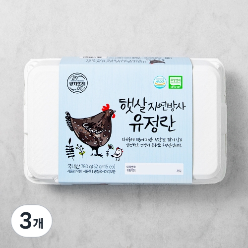 와이제이푸드시스템 양지뜨레 무항생제 자연방사 유정란 1번란 15구 [3개] - 에누리 가격비교
