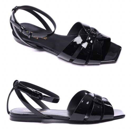 생로랑 유니코 여성 TRIBUTE 플랫 샌들 620090B8I00100021S