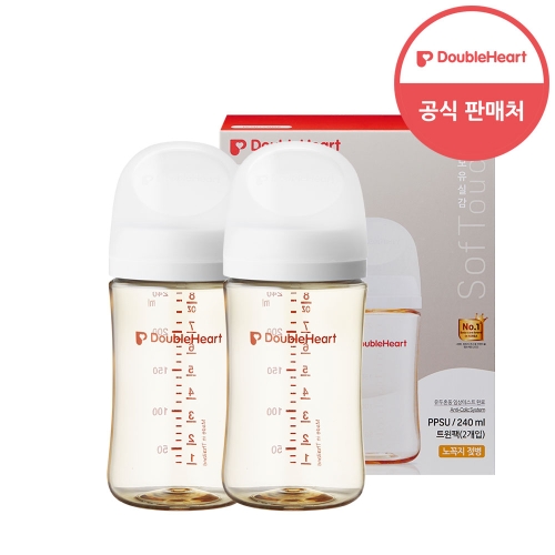 더블하트 모유실감 3세대 PPSU 베이직 240ml (노꼭지)