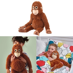 오랑우탄 동물인형 융엘스코그 봉제 원숭이 정글 야생 수면 애착 어린이집 유치원 교구