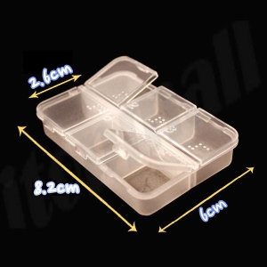 팝콘 뷰티온 직사각 휴대용 약통  6칸  휴대용 요일별 응급약통 약 케이스 일일