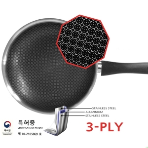 헤스타  세렌체 통3중 스텐레스 인덕션 웍 28cm 궁중팬 금속 조리도구 및 모든 전열기구 사용가능