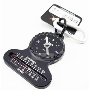 실바 스웨덴 카라비너 포켓 온도계 나침반 610