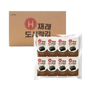 해농  재래 도시락김 4g x128봉 / 참기름 식탁 조미김 바삭한 밥반찬 간편식 여행 캠핑