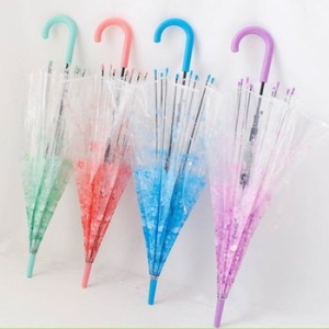 퍼스트클로 벚꽃 핑크 투명 비닐 사쿠라 돔형 블라썸 자동장우산_UA15