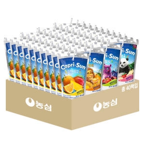 농심 카프리썬 200ml 오렌지망고10+사파리10+정글10+펀알람10