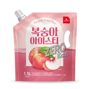 스위츠 복숭아 아이스티 제로 1.5L 1개/대용량 파우치 액상 에이드