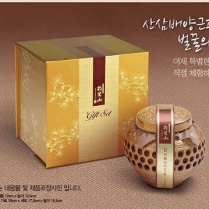 강원 송이산 산삼배양꿀 도자기/송이버섯