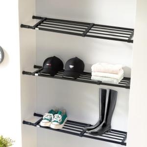 알뜨리  길이조절 압축 선반 블랙 대형