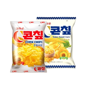 크라운제과  크라운 콘칩 70g 세트 총 8봉 / 콘칩 4봉 + 콘칩 초당 4봉