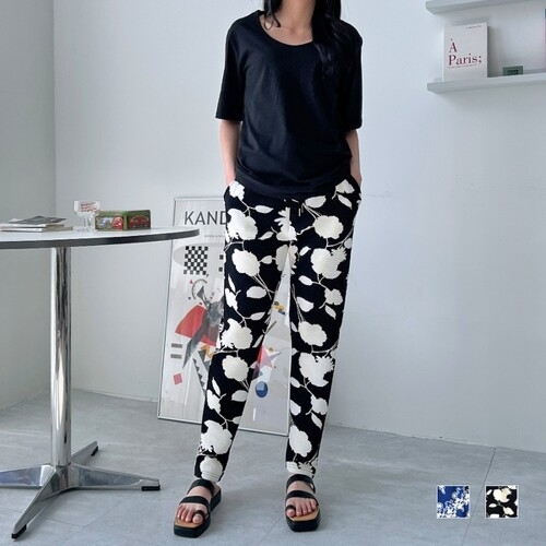 난닝구 찢어진 청바지 빅사이즈 와이드 데님 팬츠 가을 2022 통통 하이웨이스트-230409