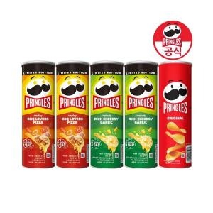 켈로그  프링글스 바비큐피자 2개 + 치즈갈릭 2개 + 오리지날 1개