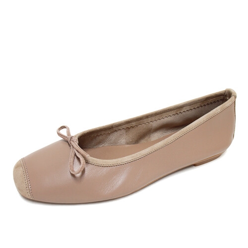 흐꺙 발레리나 하모니 무광 가죽 플랫슈즈_TT-00055