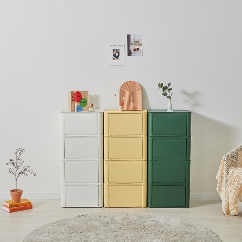 씨밀렉스  원터치로 열고 닫는 래폴드 터치 오픈 리빙박스 2+2