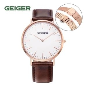 가이거 가이거 GEIGER  남여 커플시계 GE8018RGCH/가죽