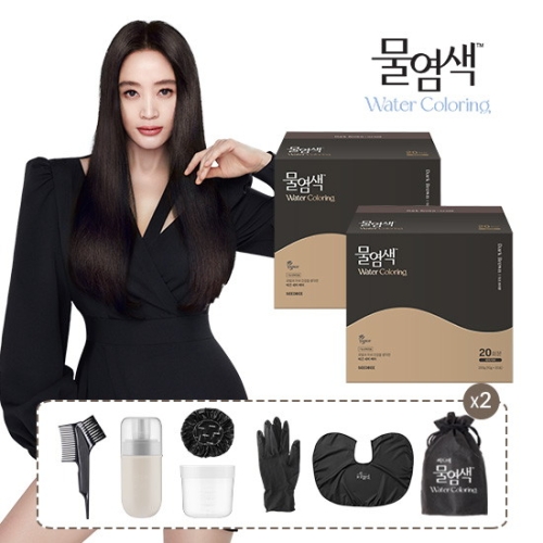 씨드비 더블 프리미엄 물염색 총 40회분 미디엄브라운/내추럴블랙/브라운블랙혼합