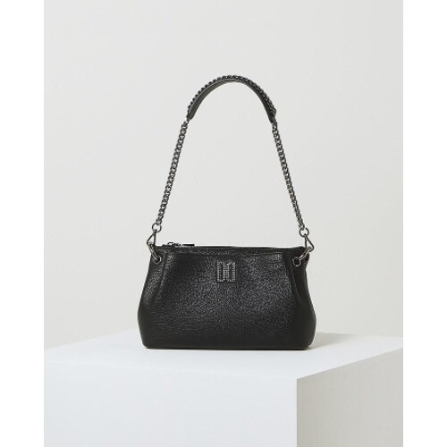 닥스 여성 HILTON 블랙 앤틱 DD장식 가죽 스몰 숄더백_DCBA2F345BK