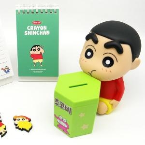 레토지엠에스 레토 짱구 피규어 초코비 연필꽂이 저금통 겸용 필기구 데스크 정리함