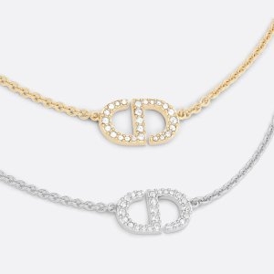 크리스찬디올  쁘띠 CD 메탈 크리스탈 목걸이 골드, 실버 N2241WOMCY D03S D001
