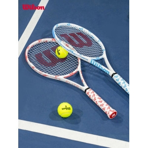 윌슨  혼자하는 테니스 라켓 리턴볼 베어 라켓 경량 대형 라켓 고급 라켓 베어 프린트 커플 라켓 White-wr088010u2 2..
