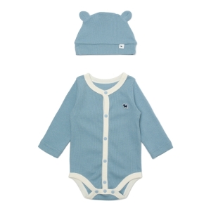 블루독베이비 블루독 베이비 BL 모달골지컬러배내바디수트SET 43A70-040-11