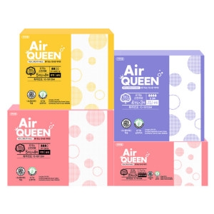 에어퀸 2+1 브레스 유기농 생리대 중형 60P/입는오버나이트 20P/팬티라이너/소형/대형/오버나이트