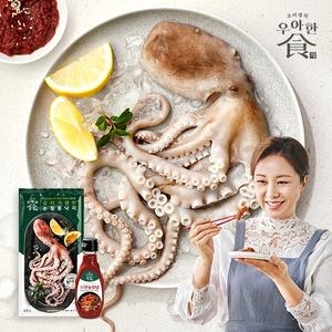 올박스  조미령의 우아한식 손질 통 낙지 220g x 12개 + 만능 소스 x 1개