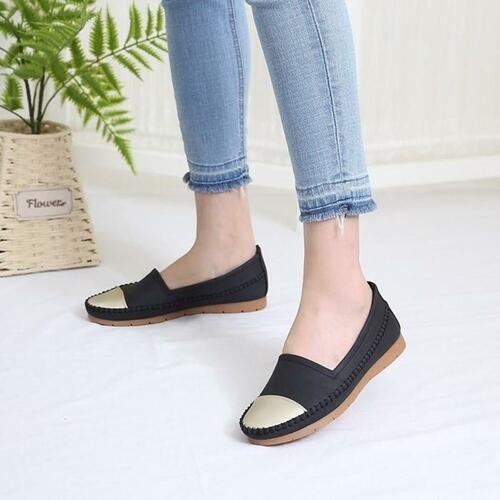 셀러허브_잡화  신꼬가세  여성 천연 소가죽 가벼운 쿠션 단화 로퍼 신발  S6609803