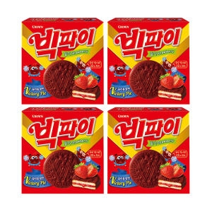 크라운제과  빅파이 딸기 324g