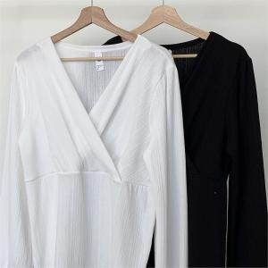 시드마켓 루즈 브이 랩 긴팔티 202G445S 빅사