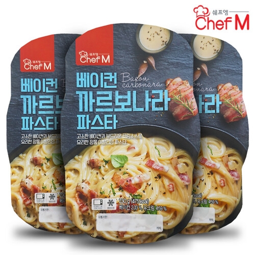 쉐프엠  베이컨 까르보나라 파스타 230g