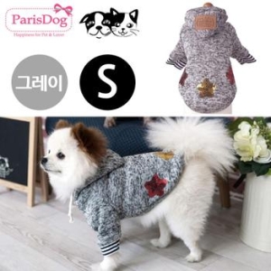 패리스독 스타 후드니트티 그레이