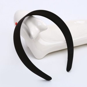 와이드블랙 기본머리띠 헤어밴드 W8DA202