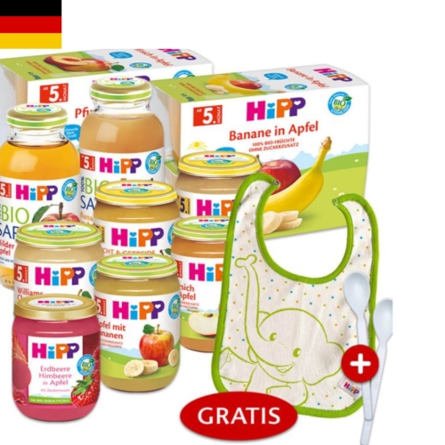 Hipp 과일 이유식 12종 +턱받이