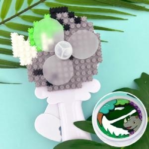 오렌지몰  디폼 끼우기블럭 멸종위기동물 거울 손선풍기 만들기 검은코뿔소