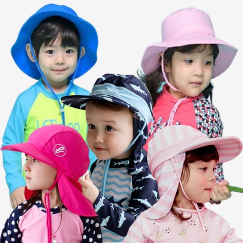 리틀맘 자외선 차단모자 플랩캡