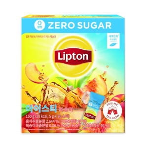 유니레버 립톤 제로슈가 아이스티 믹스 복숭아 5g 30개입
