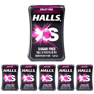 호올스  HALLS XS 멘톨 사탕 졸음방지 미니 캔디 멘톨립터스 6개