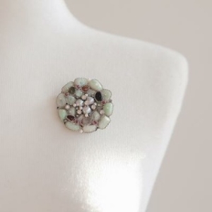 바이데이지  Bh0105 수초석 원석 담수진주 브로치