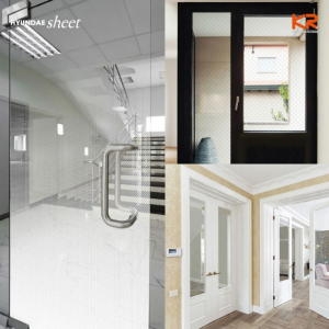 현대시트  유리문안전필름 중문 베란다 샤워부스 유리전용 깨짐방지 안전보호필름