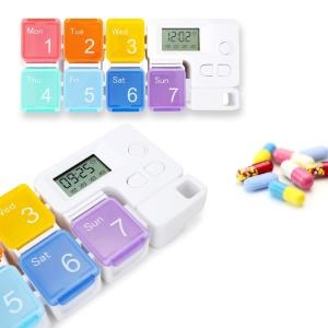 무지개 알약 먹는 시간 알리미 타이머 시계 알람 약먹는 약통 약알림 약알람 휴대용