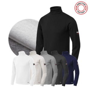 디팩토리 남녀공용 기모 긴목티 터틀넥_DFTWM610 K