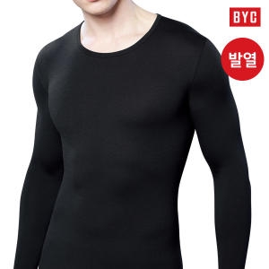 BYC 보디히트 베이직U넥남긴팔T 히트텍 발열내의 남성내의