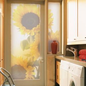 꾸밈 ci964-활짝핀해바라기꽃_유리문시트지