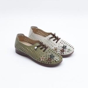 슈슈 펀칭 플라워장식 끈 여름 단화 플랫슈즈 10527590