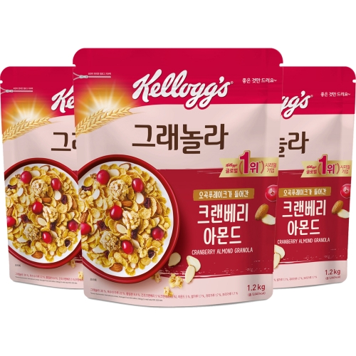 켈로그  크랜베리 아몬드 그래놀라 1.2kg