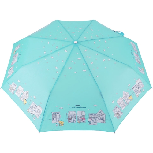 산리오 캐릭터즈 55 스토어 안전한 완전 자동 우산 MUHKU70063 민트