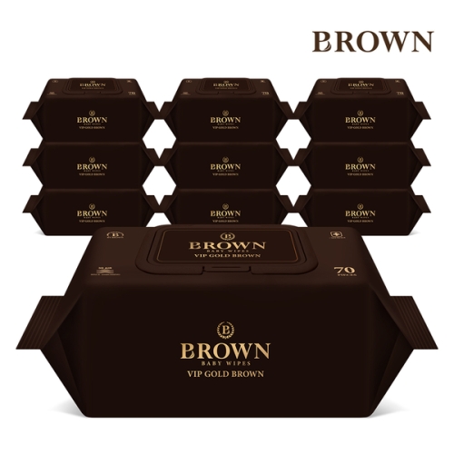 VIP 골드 브라운 물티슈 캡형 70매